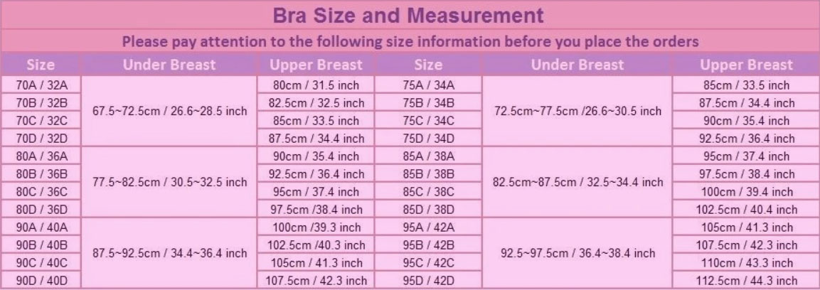 Bra Size Guide Measurments copy